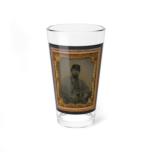 Private Richard F. Bernard Of Co. A, 13th Virginia Infantry Regiment, In Uniform (U.S. Civil War) Pint Glass 16oz-16oz-Go Mug Yourself