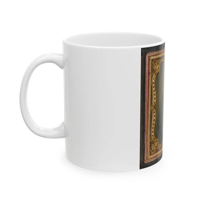 Private Richard F. Bernard Of Co. A, 13th Virginia Infantry Regiment, In Uniform (U.S. Civil War) White Coffee Mug-Go Mug Yourself