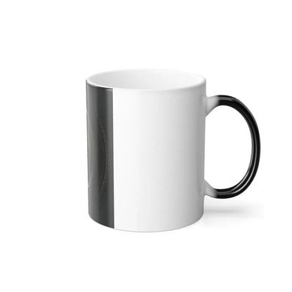Private Roscoe G. Davenport of Company H, 21St Maine Infantry in Front of Painted Backdrop Showing Rugged Coast (U.S. Civil War) Color Changing Coffee Mug 11oz-Go Mug Yourself