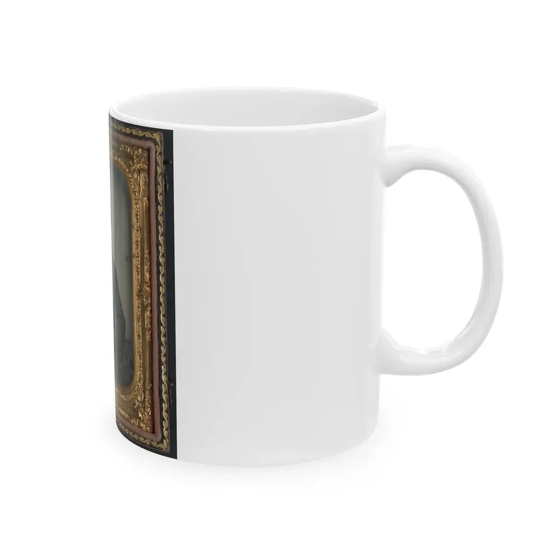 Private Samuel H. Wilhelm Of I Company, 4th Virginia Infantry Regiment With Knife (U.S. Civil War) White Coffee Mug - Go Mug Yourself