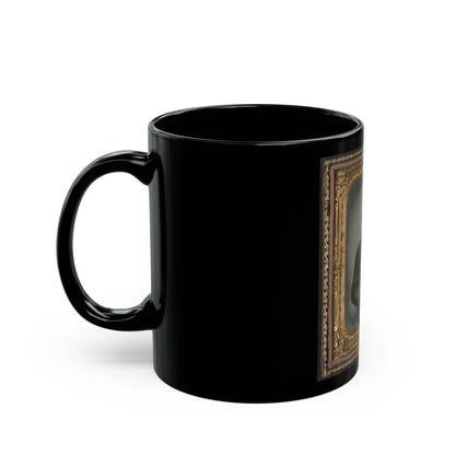 Private Samuel H. Wilhelm Of I Company, 4th Virginia Infantry Regiment With Knife (U.S. Civil War) Black Coffee Mug-Go Mug Yourself