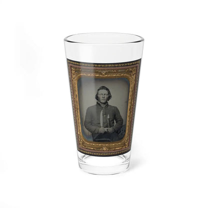 Private Samuel H. Wilhelm Of I Company, 4th Virginia Infantry Regiment With Knife (U.S. Civil War) Pint Glass 16oz-16oz-Go Mug Yourself