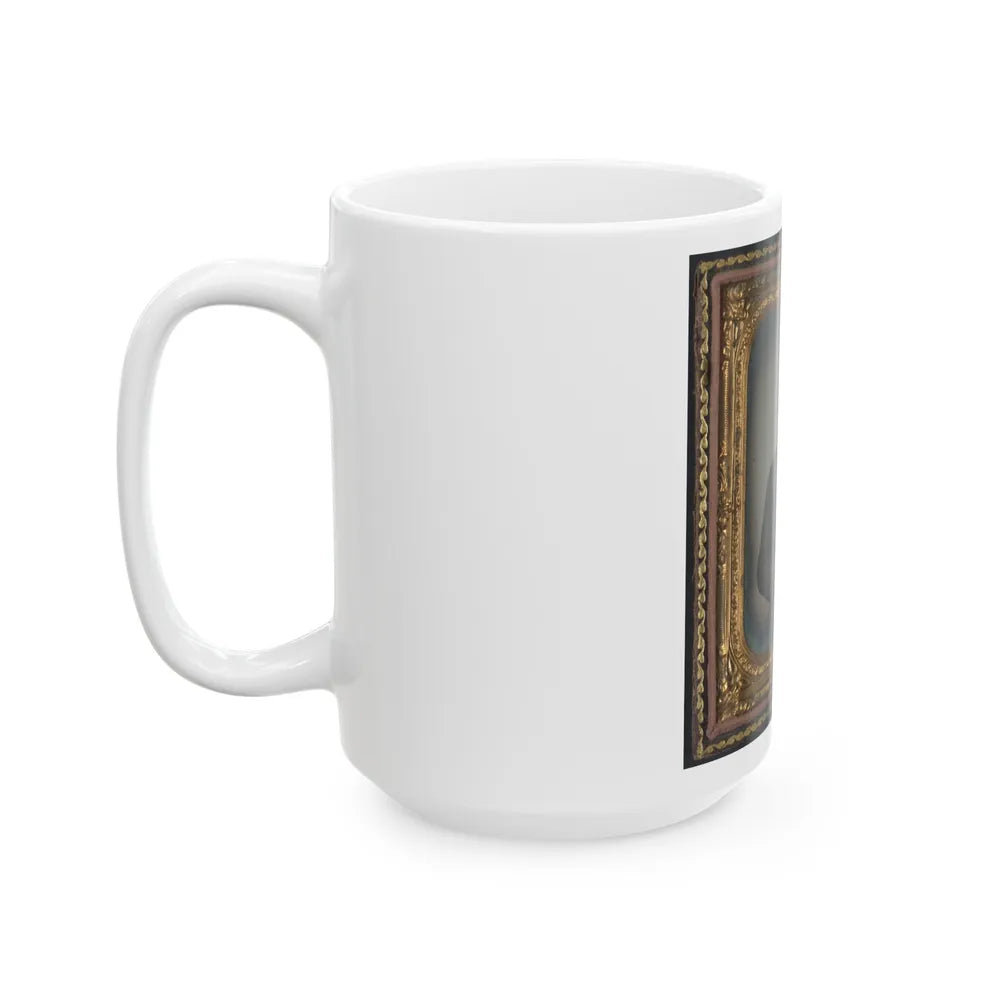 Private Samuel H. Wilhelm Of I Company, 4th Virginia Infantry Regiment With Knife (U.S. Civil War) White Coffee Mug-Go Mug Yourself