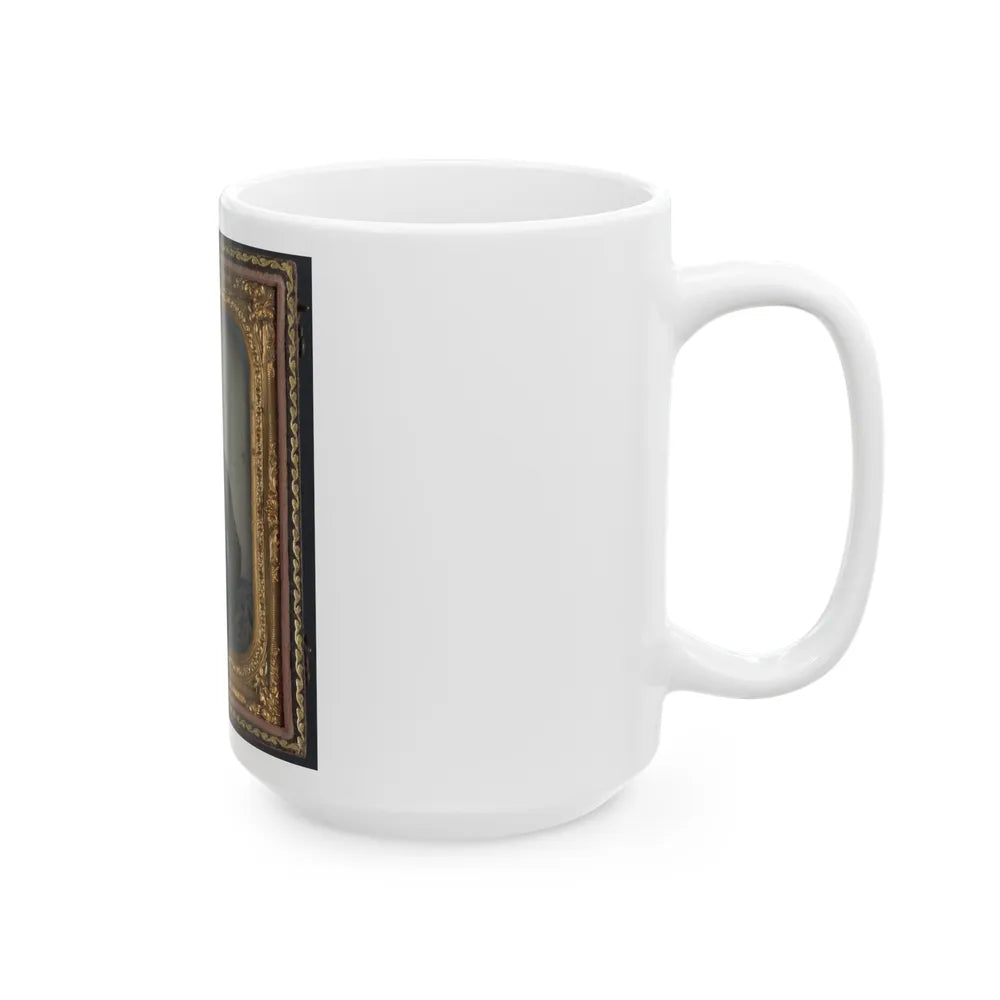 Private Samuel H. Wilhelm Of I Company, 4th Virginia Infantry Regiment With Knife (U.S. Civil War) White Coffee Mug-Go Mug Yourself