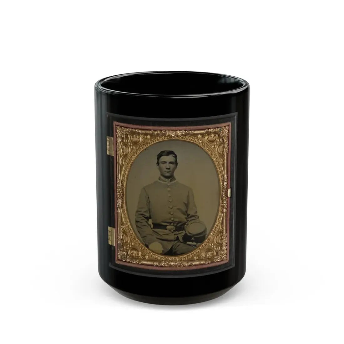 Private Samuel T. Cowley Of Co. A, 2nd Virginia Infantry Regiment (U.S. Civil War) Black Coffee Mug 15oz - Go Mug Yourself