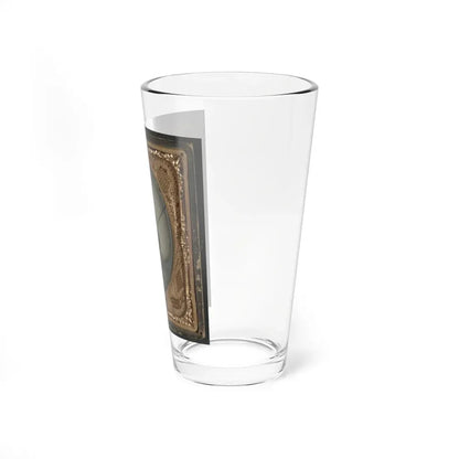 Private Samuel Wires Of Company K, 137th Indiana Infantry Regiment, With Musket (U.S. Civil War) Pint Glass 16oz - Go Mug Yourself