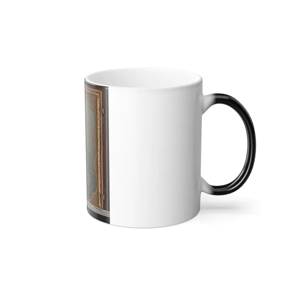 Private Simeon J. Crews of Co. F, 7Th Texas Cavalry Regiment, With Cut Down Saber and Revolver (U.S. Civil War) Color Changing Coffee Mug 11oz-Go Mug Yourself