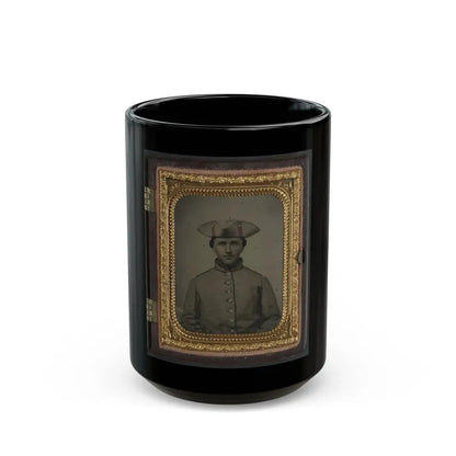 Private Thomas Green Of Co. B, 11th Massachusetts Infantry Regiment In Uniform (U.S. Civil War) Black Coffee Mug 15oz - Go Mug Yourself