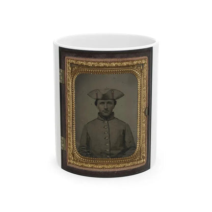 Private Thomas Green Of Co. B, 11th Massachusetts Infantry Regiment In Uniform (U.S. Civil War) White Coffee Mug 11oz - Go Mug Yourself