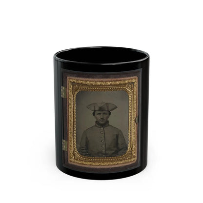 Private Thomas Green Of Co. B, 11th Massachusetts Infantry Regiment In Uniform (U.S. Civil War) Black Coffee Mug-11oz-Go Mug Yourself