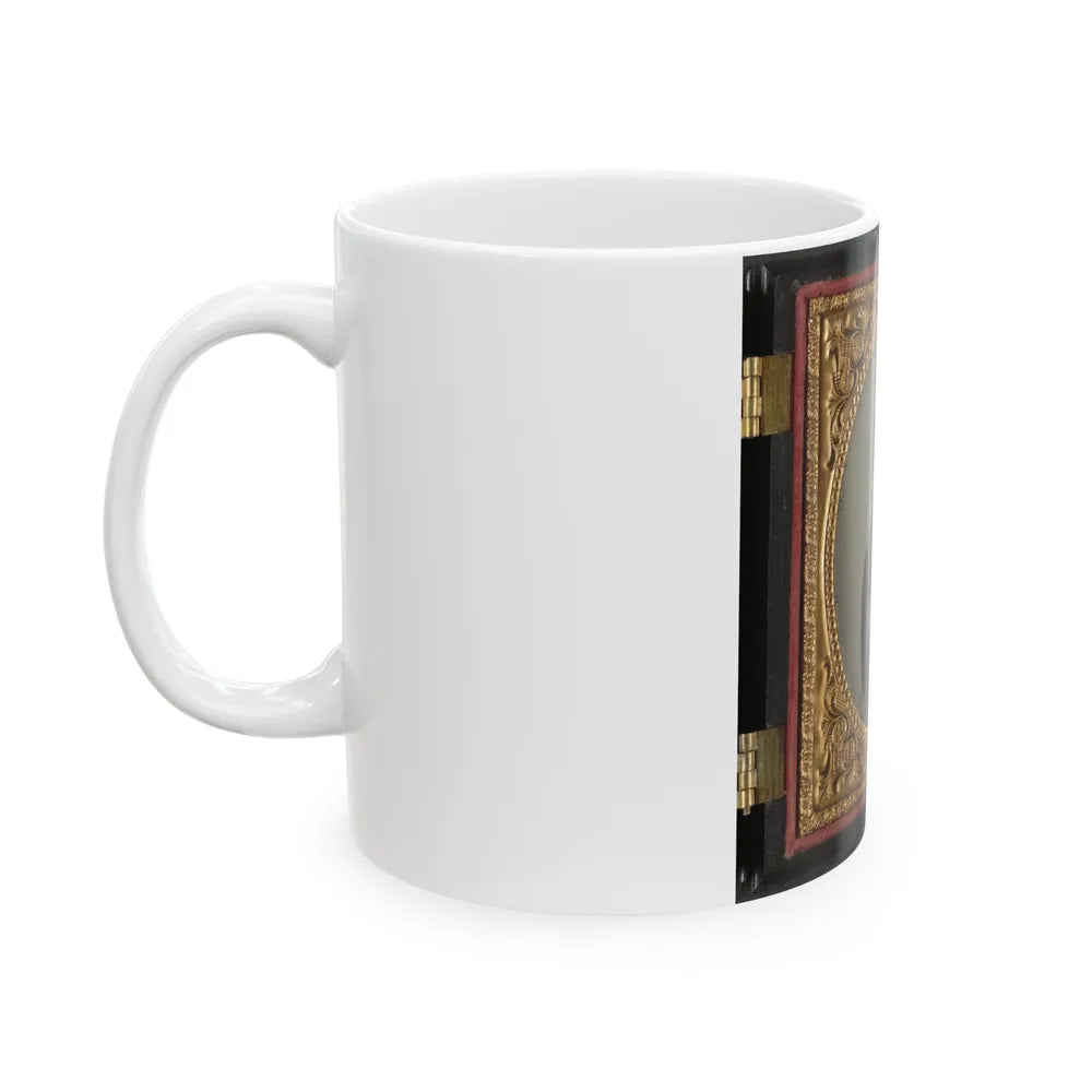 Private Tomley( ) Lumpkin Of 34th Virginia Infantry Regiment, In Uniform (U.S. Civil War) White Coffee Mug-Go Mug Yourself