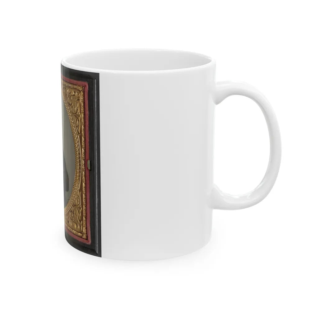 Private Tomley( ) Lumpkin Of 34th Virginia Infantry Regiment, In Uniform (U.S. Civil War) White Coffee Mug-Go Mug Yourself