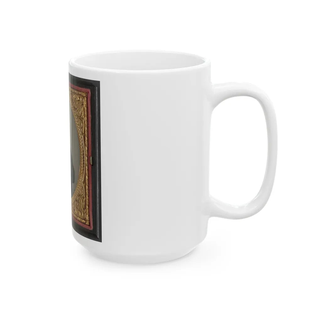 Private Tomley( ) Lumpkin Of 34th Virginia Infantry Regiment, In Uniform (U.S. Civil War) White Coffee Mug-Go Mug Yourself