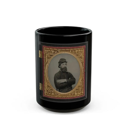 Private Tomley( ) Lumpkin Of 34th Virginia Infantry Regiment, In Uniform (U.S. Civil War) Black Coffee Mug 15oz - Go Mug Yourself
