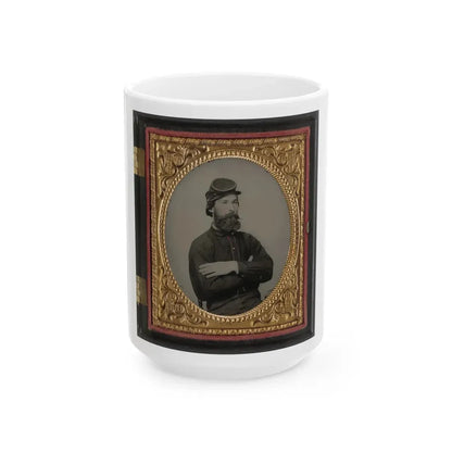 Private Tomley( ) Lumpkin Of 34th Virginia Infantry Regiment, In Uniform (U.S. Civil War) White Coffee Mug 15oz - Go Mug Yourself