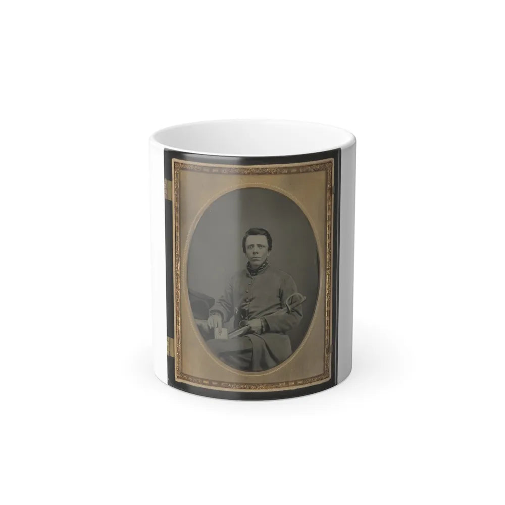 Private W.R. Clack of Co. B, 43Rd Tennessee Infantry Regiment, With Saber, Pistol, and Small Book (U.S. Civil War) Color Changing Coffee Mug 11oz-11oz-Go Mug Yourself