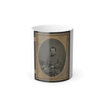 Private W.R. Clack of Co. B, 43Rd Tennessee Infantry Regiment, With Saber, Pistol, and Small Book (U.S. Civil War) Color Changing Coffee Mug 11oz-11oz-Go Mug Yourself