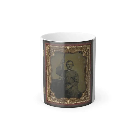 Private William H. Presgraves of Company K, 97Th Militia Virginia Infantry Regiment, With Rifle (U.S. Civil War) Color Changing Coffee Mug 11oz Default Title 11oz - Go Mug Yourself