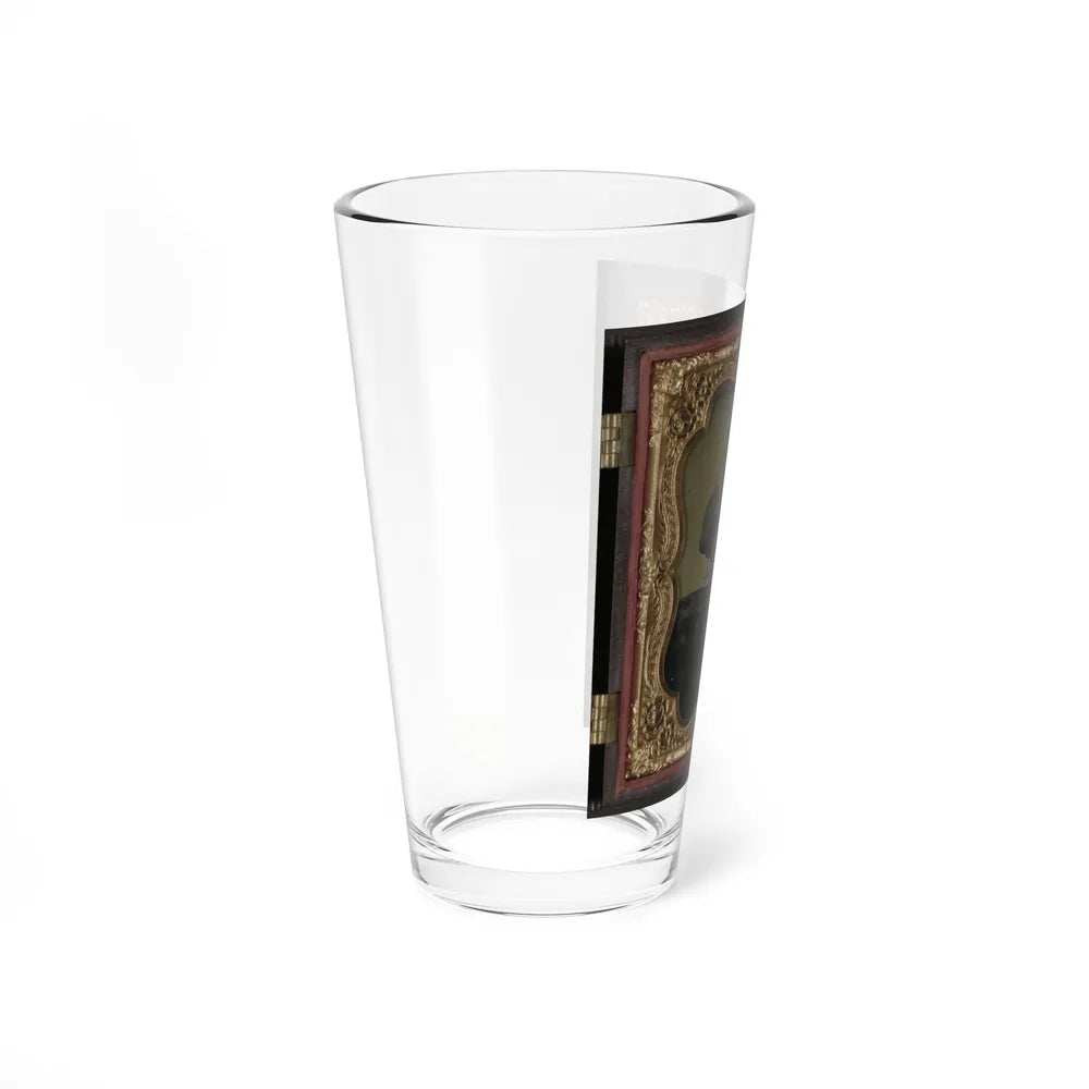 Private William H. Presgraves Of Company K, 97th Militia Virginia Infantry Regiment, With Rifle (U.S. Civil War) Pint Glass 16oz-Go Mug Yourself