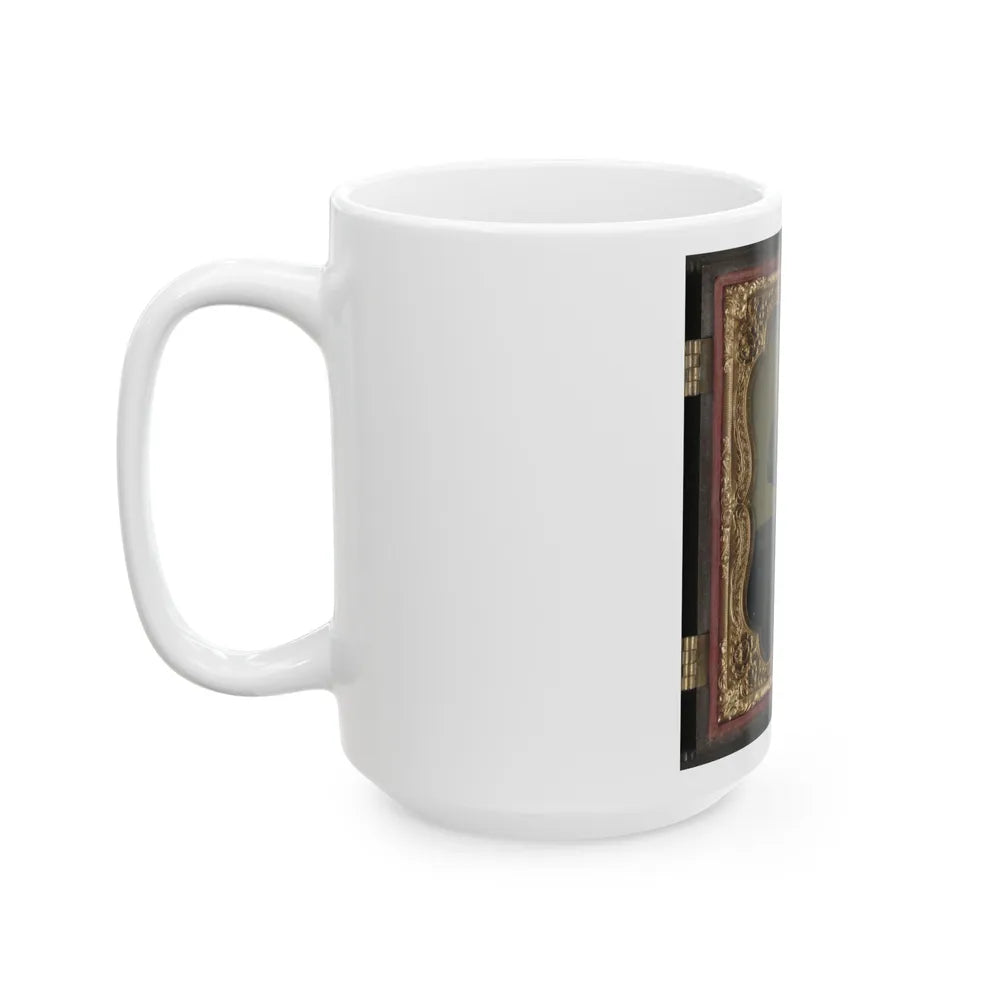 Private William H. Presgraves Of Company K, 97th Militia Virginia Infantry Regiment, With Rifle (U.S. Civil War) White Coffee Mug-Go Mug Yourself