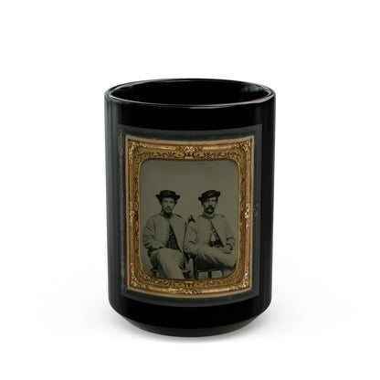 Private William Liming Of Co. B, 21st U.S. Veteran Reserve Corps Infantry Regiment, And Unidentified Soldier In Same Uniform (U.S. Civil War) Black Coffee Mug 15oz - Go Mug Yourself