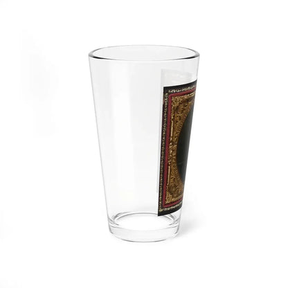 Private William P. Haberlin Of Battery B, Pennsylvania Light Artillery In Uniform With Shoulder Scales And Great Coat (U.S. Civil War) Pint Glass 16oz - Go Mug Yourself