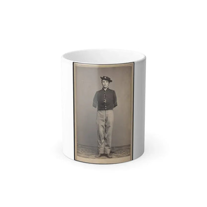 Private William Sargent of Co. E, 53Rd Pennsylvania Infantry Regiment, in Uniform, After the Amputation of Both Arms (U.S. Civil War) Color Changing Coffee Mug 11oz - Go Mug Yourself