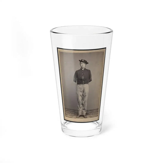 Private William Sargent Of Co. E, 53rd Pennsylvania Infantry Regiment, In Uniform, After The Amputation Of Both Arms (U.S. Civil War) Pint Glass 16oz 16oz - Go Mug Yourself