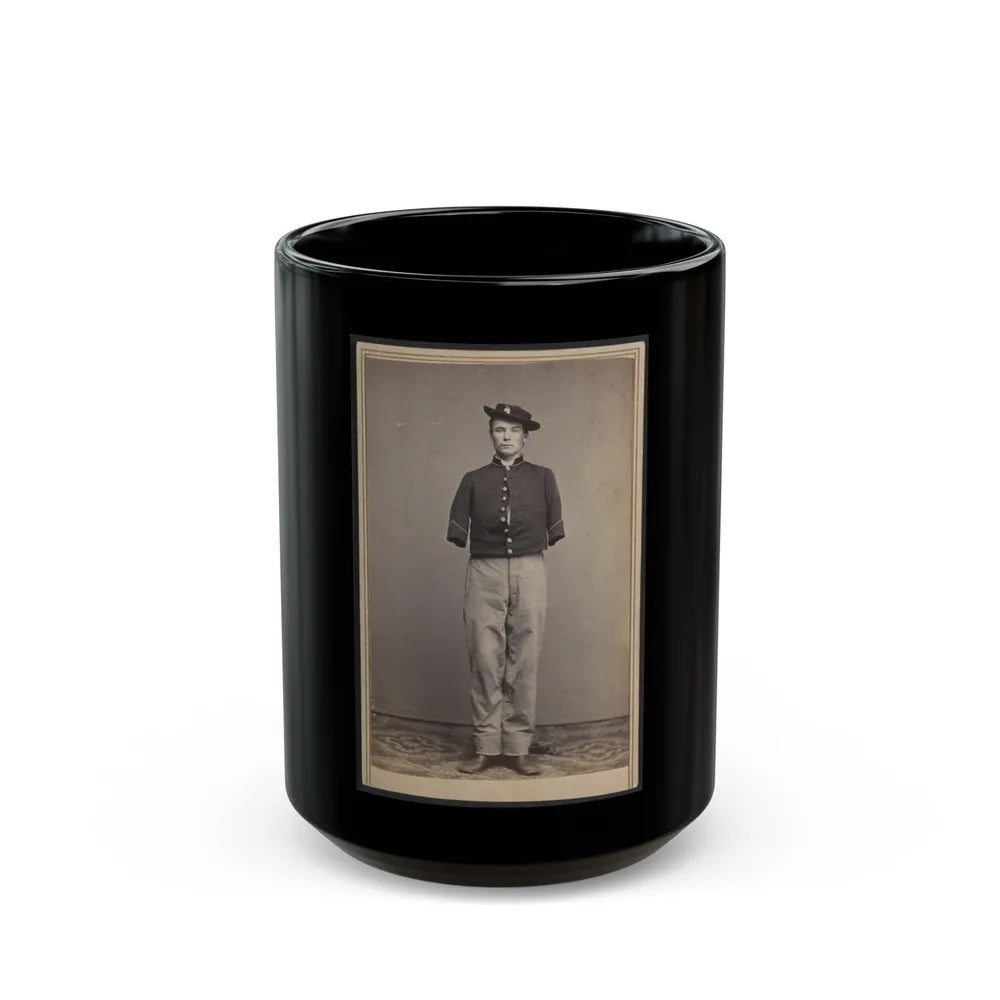 Private William Sargent Of Co. E, 53rd Pennsylvania Infantry Regiment, In Uniform, After The Amputation Of Both Arms (U.S. Civil War) Black Coffee Mug-15oz-Go Mug Yourself