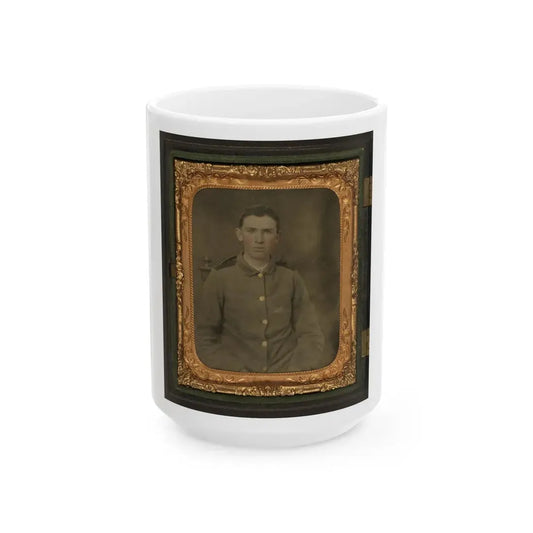 Private W.T. Harbison Of Company B, 11th North Carolina Infantry Regiment (U.S. Civil War) White Coffee Mug 15oz - Go Mug Yourself