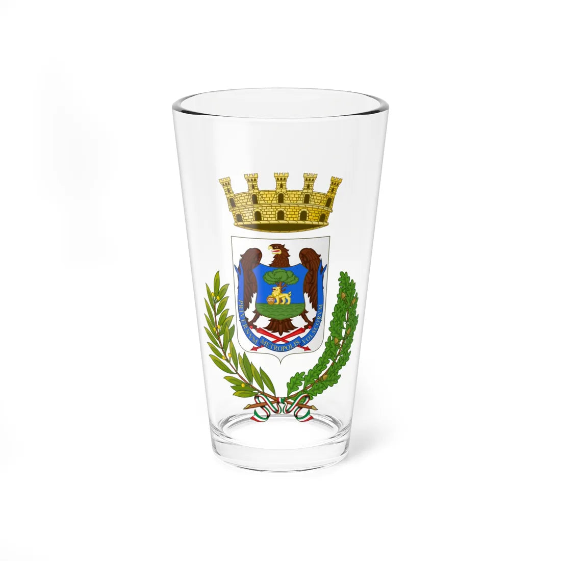 Priverno-Stemma (Italy) (Coat of Arms) Pint Glass 16oz 16oz - Go Mug Yourself
