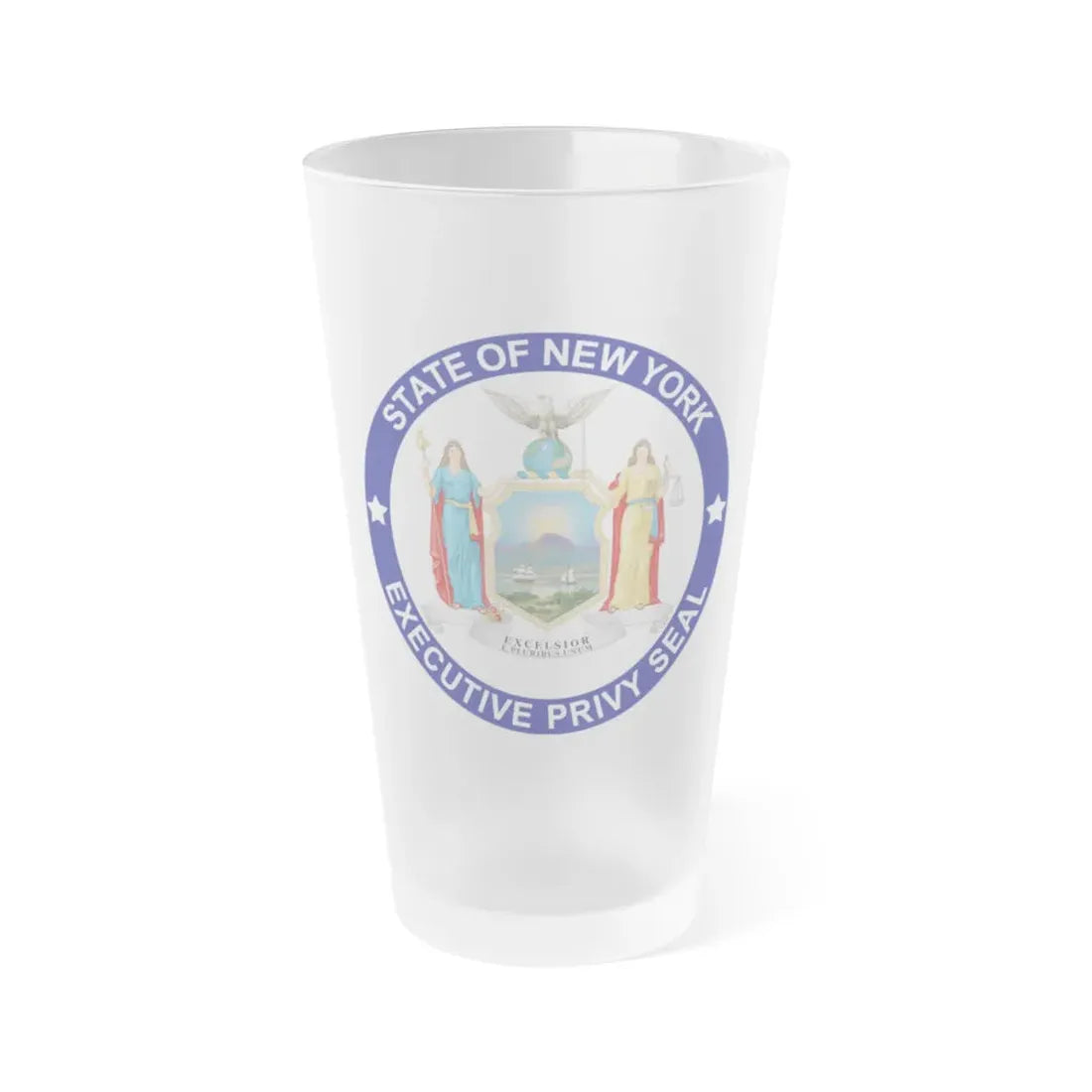 Privy Seal of New York - Frosted Pint Glass 16oz 16oz Frosted - Go Mug Yourself