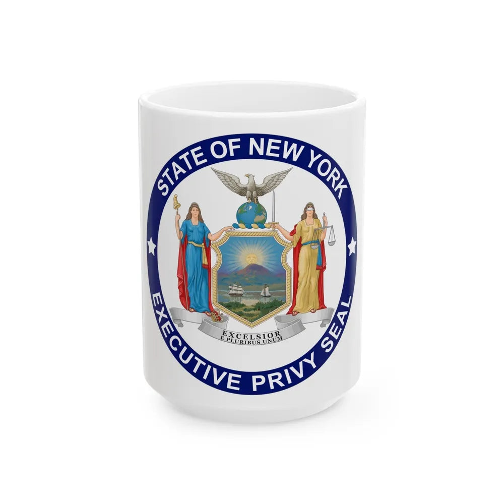 Privy Seal of New York - White Coffee Mug-15oz-Go Mug Yourself