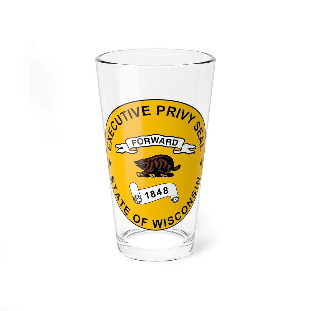 Privy Seal of Wisconsin - Pint Glass 16oz-16oz-Go Mug Yourself