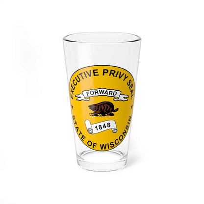 Privy Seal of Wisconsin - Pint Glass 16oz-16oz-Go Mug Yourself