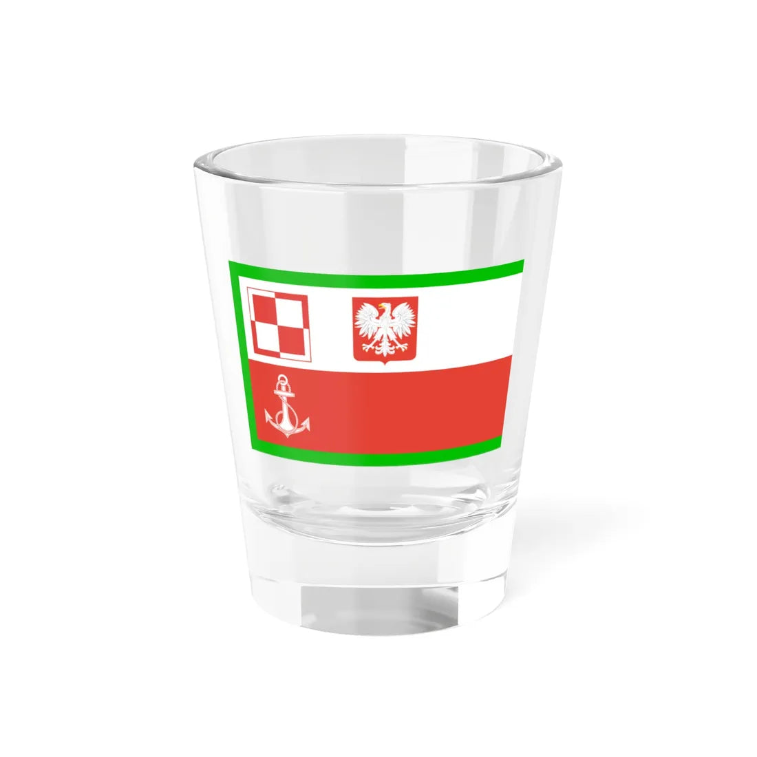 PRL Border Defence naval aviation flag (Poland) Shot Glass 1.5oz 1.5oz - Go Mug Yourself