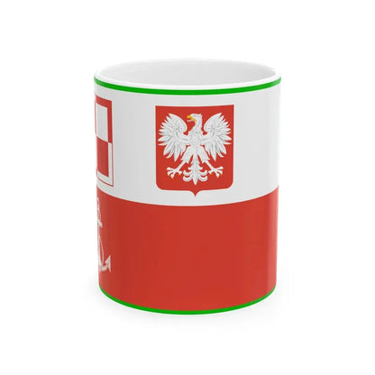 PRL Border Defence naval aviation flag (Poland) White Coffee Mug 11oz - Go Mug Yourself