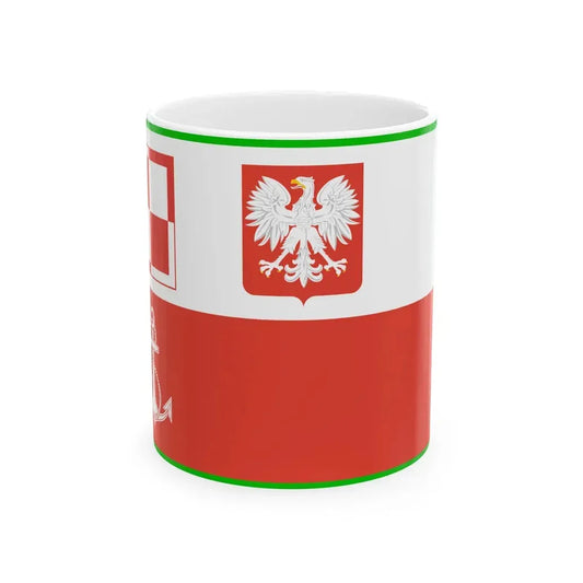 PRL Border Defence naval aviation flag (Poland) White Coffee Mug 11oz - Go Mug Yourself