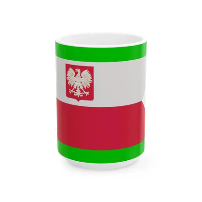 PRL Ensign Border Defence Army (Poland) White Coffee Mug 15oz - Go Mug Yourself