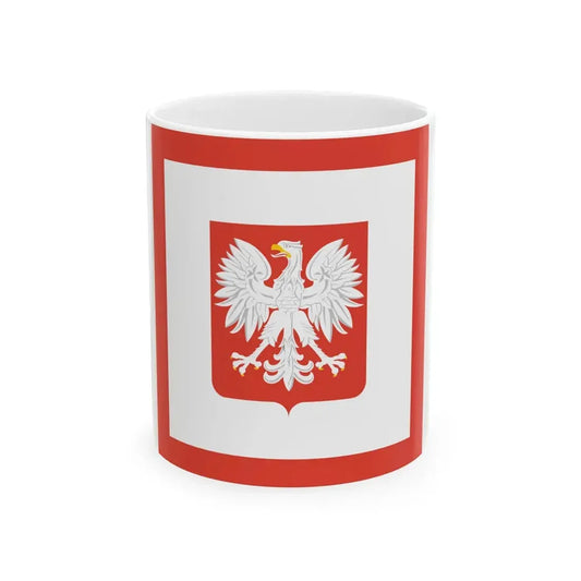 PRL Navy Coastal Units flag 61-90 (Poland) White Coffee Mug 11oz - Go Mug Yourself
