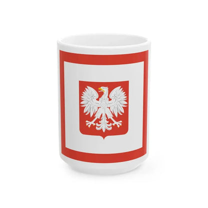 PRL Navy Coastal Units flag 61-90 (Poland) White Coffee Mug 15oz - Go Mug Yourself
