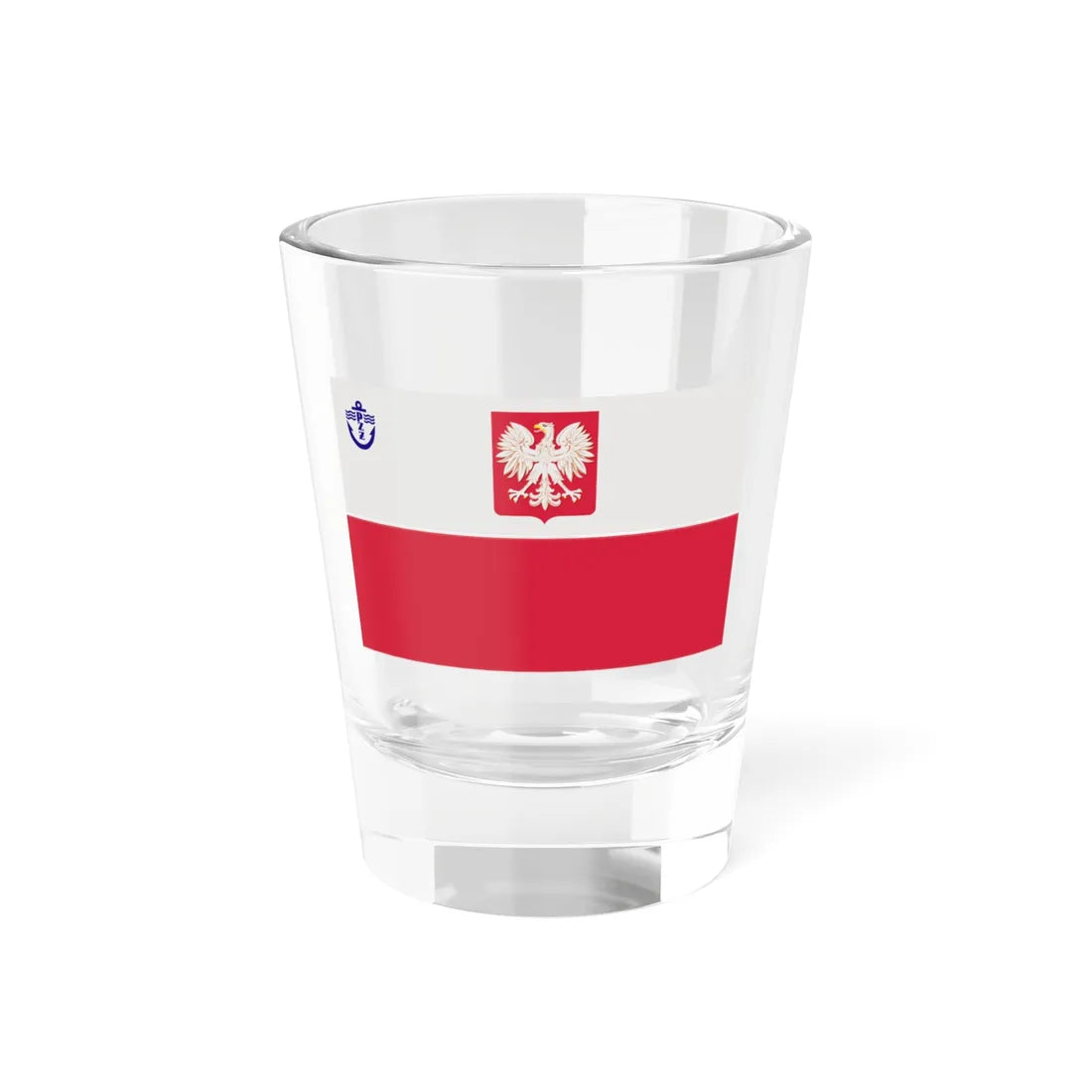 PRL PZZ ensign (Poland) Shot Glass 1.5oz 1.5oz - Go Mug Yourself