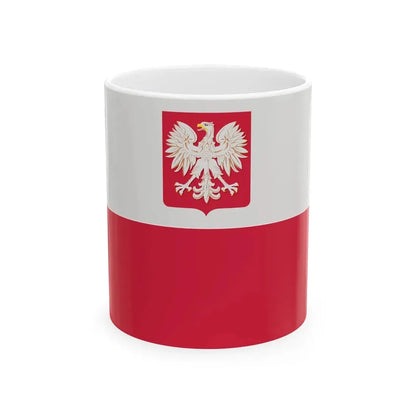 PRL PZZ ensign (Poland) White Coffee Mug 11oz - Go Mug Yourself