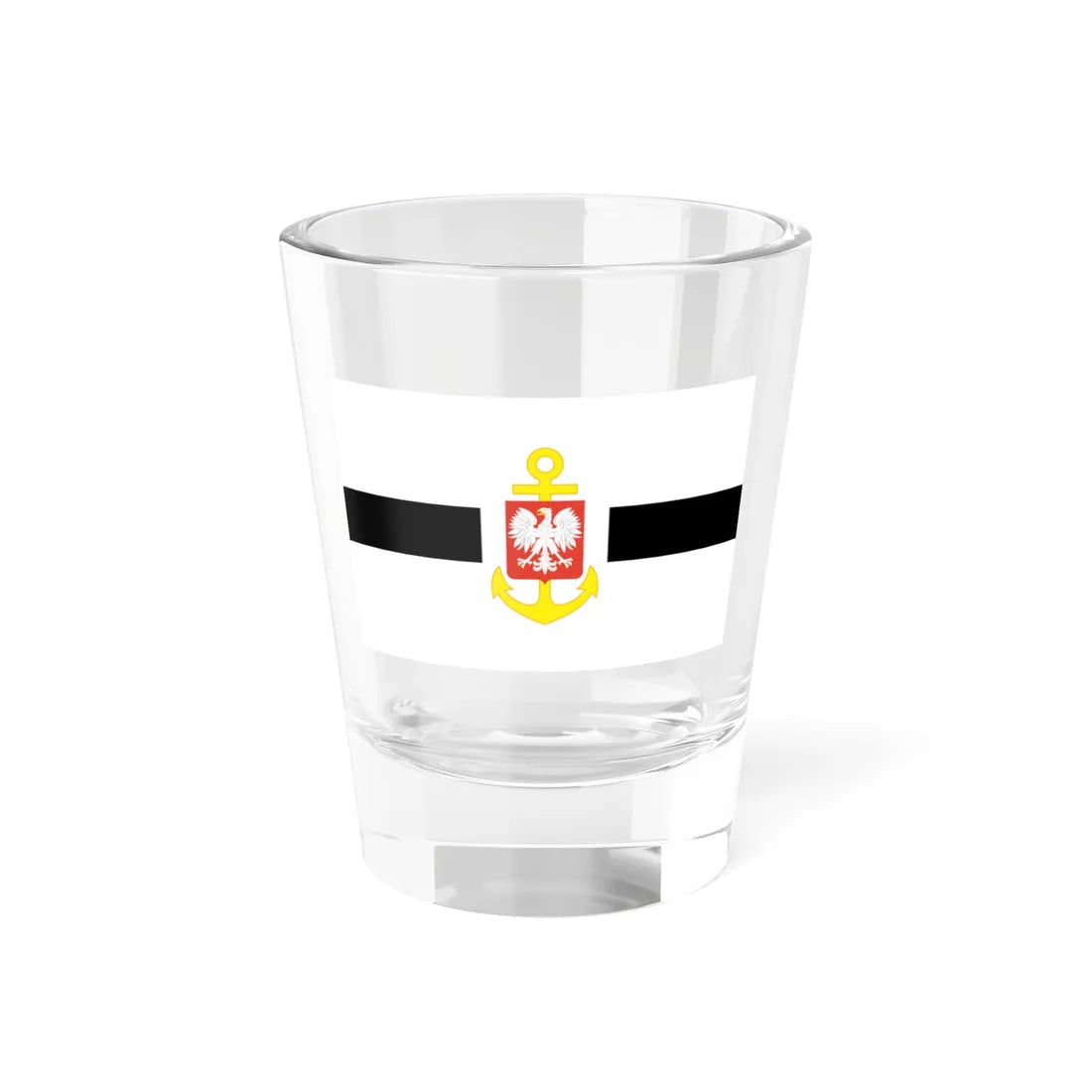 PRL service flag black (Poland) Shot Glass 1.5oz 1.5oz - Go Mug Yourself