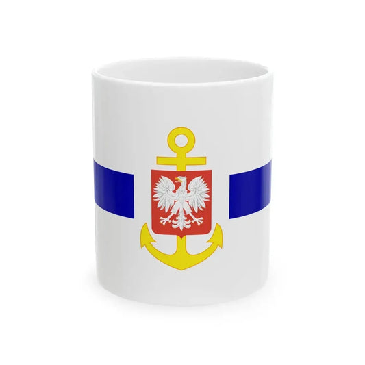 PRL service flag blue (Poland) White Coffee Mug 11oz - Go Mug Yourself