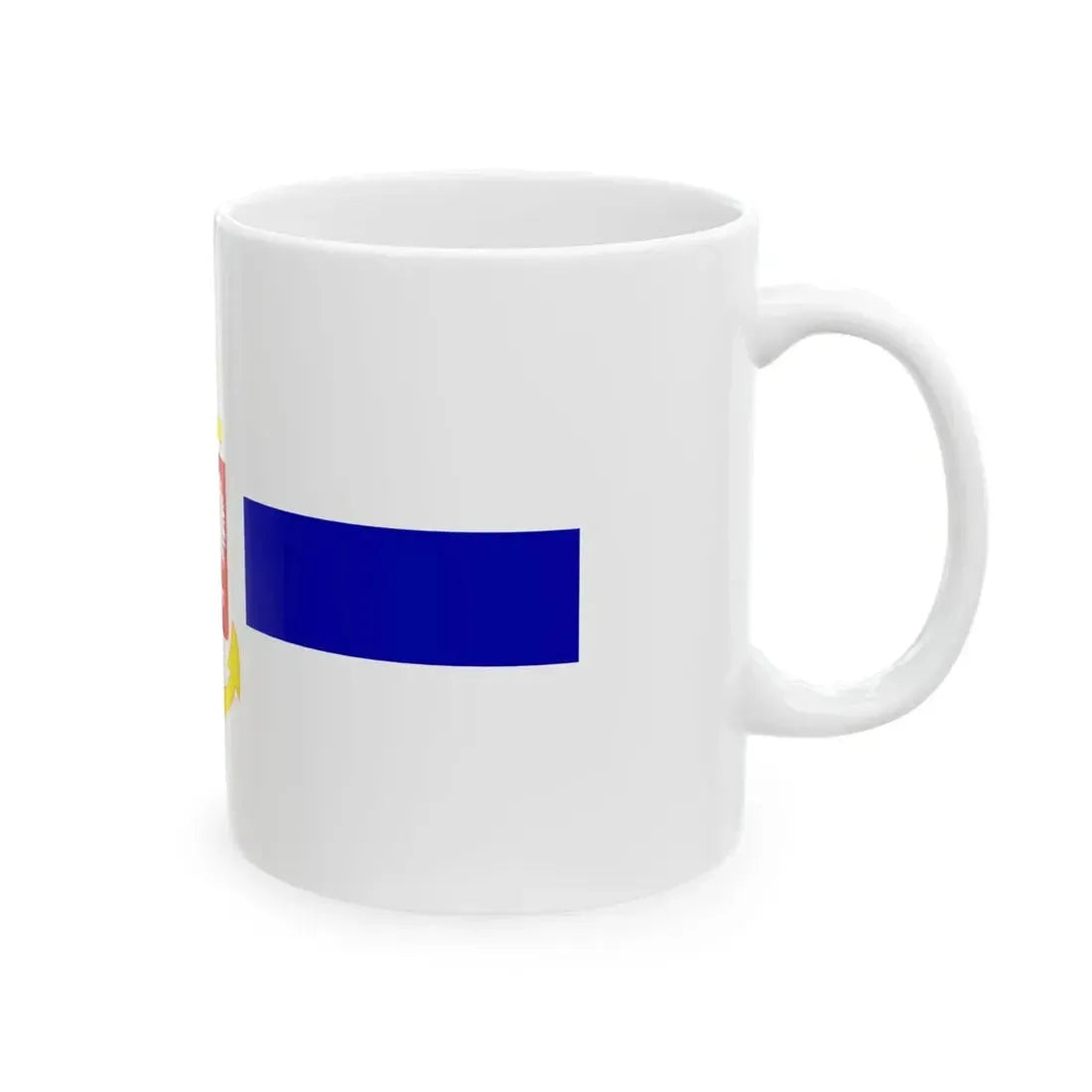 PRL service flag blue (Poland) White Coffee Mug - Go Mug Yourself