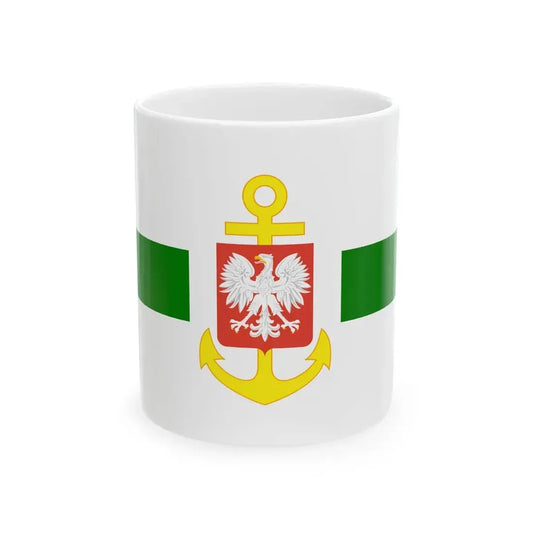 PRL service flag green (Poland) White Coffee Mug 11oz - Go Mug Yourself
