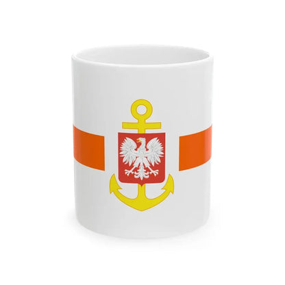 PRL service flag orange (Poland) White Coffee Mug 11oz - Go Mug Yourself