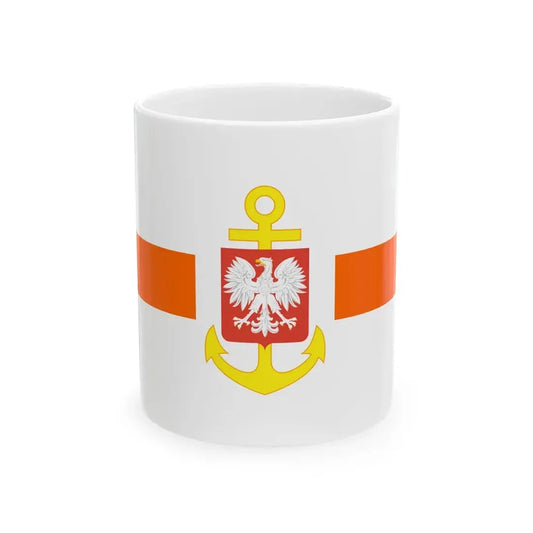 PRL service flag orange (Poland) White Coffee Mug 11oz - Go Mug Yourself
