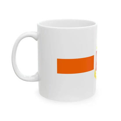 PRL service flag orange (Poland) White Coffee Mug - Go Mug Yourself